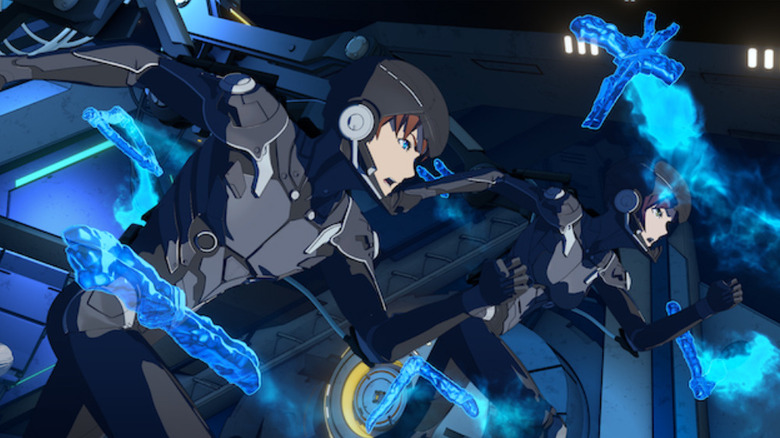 Taylor and Hayley pilot the Jaeger in Pacific Rim: The Black