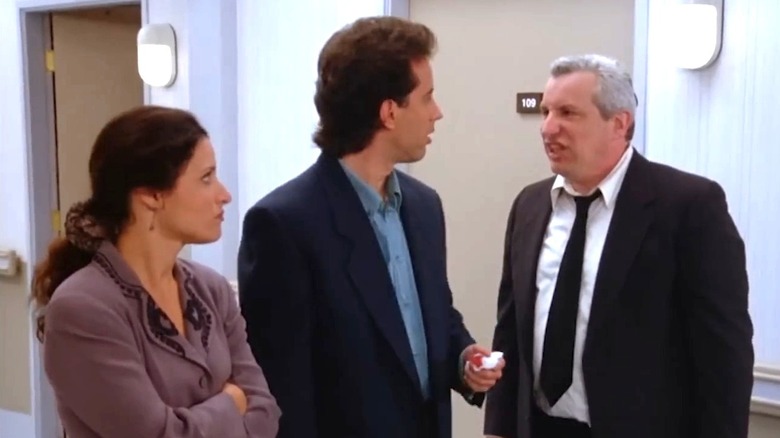 Elaine Benes, Jerry Seinfeld and the mohel at the hospital