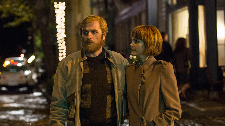 Philip and Elizabeth in blonde wigs together on The Americans