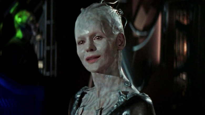 The Borg Queen smiles