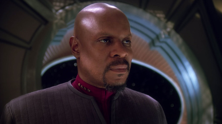 Sisko in his quarters in Star Trek: Deep Space Nine