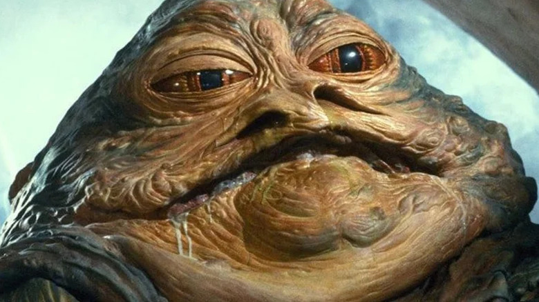 Jabba the Hutt salivating in Star Wars: Episode VI -- Return of the Jedi