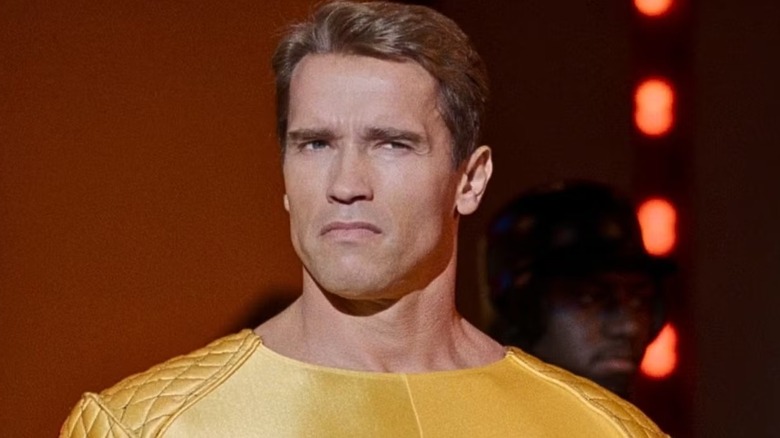 Ben Richards frowning in "The Running Man" (1987)
