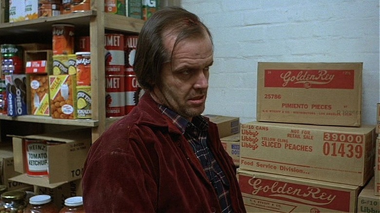 Jack looking creepy in the storage room in "The Shining" (1980)