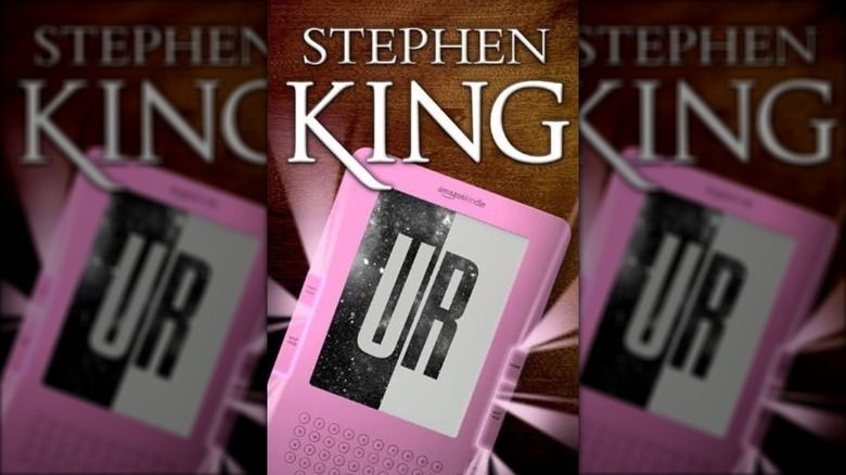 The cover for Stephen King's "Ur," featuring those letters on a pink Kindle