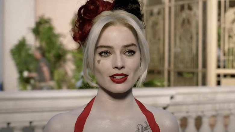 Harley Quinn looking remorseful in 