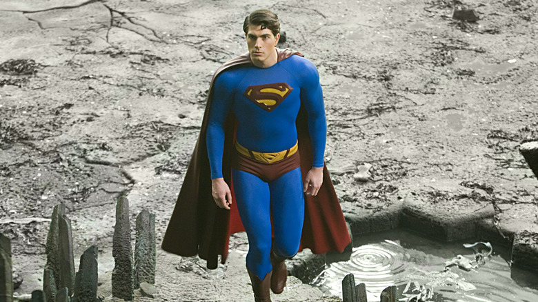Superman navigating a Kryptonite planet in "Superman Returns" (2006)