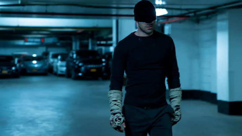 Matt Murdock in a parking garage on Daredevil