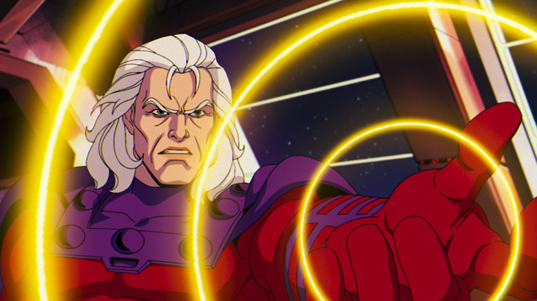 Magneto using his powers of magnetism in X-Men '97