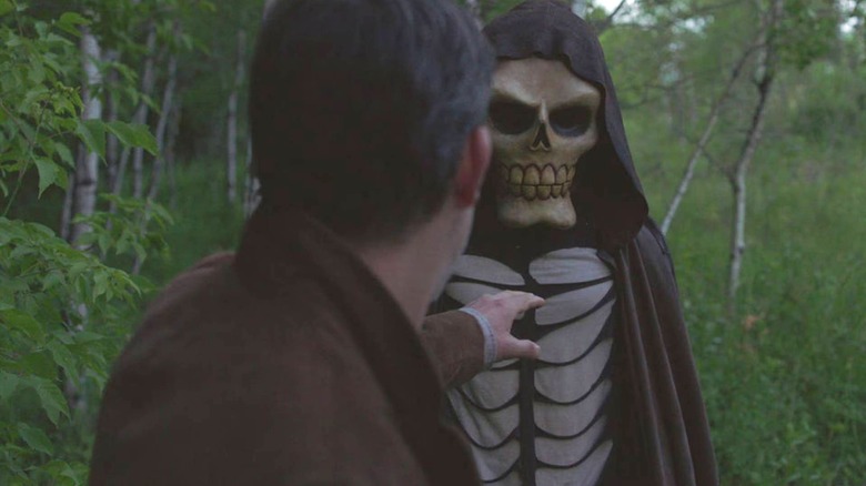 Figure dressed as a skeleton in the woods on "Channel Zero" (2016-2018)