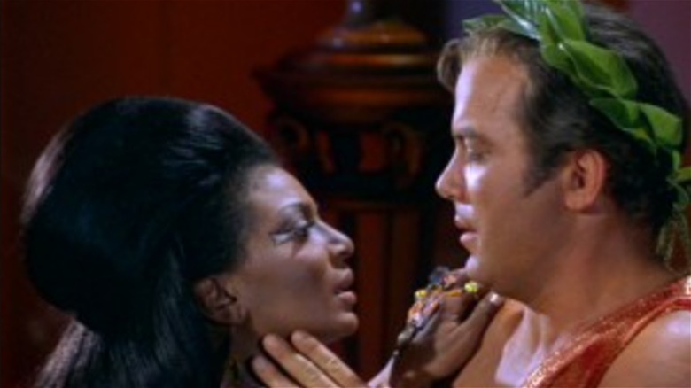 Uhura and Kirk kiss