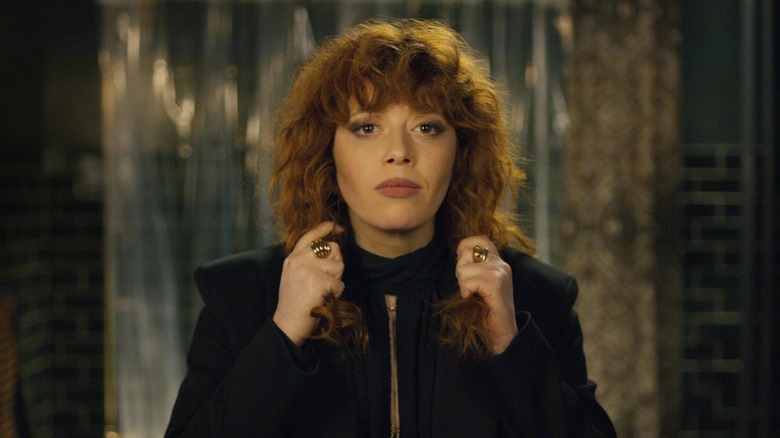 Nadia grabs her hair in "Russian Doll" (2019-2022)