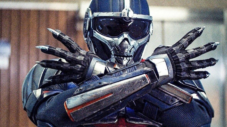 Taskmaster crosses her arms in "Black Widow"