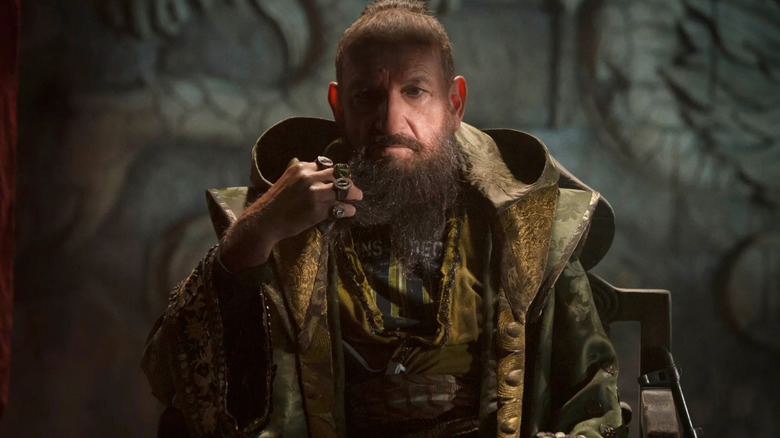 The Mandarin twirls his beard in "Iron Man 3"