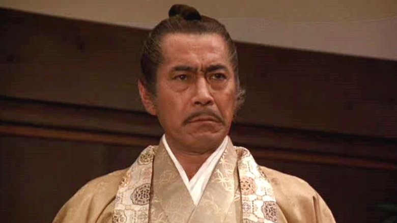Toranaga scowling in Shōgun (1980)