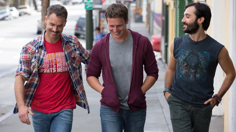 Dom, Patrick, and Augustin walking down the street in "Looking"
