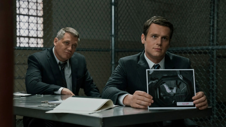 Bill and Holden in the interrogation room on Mindhunter