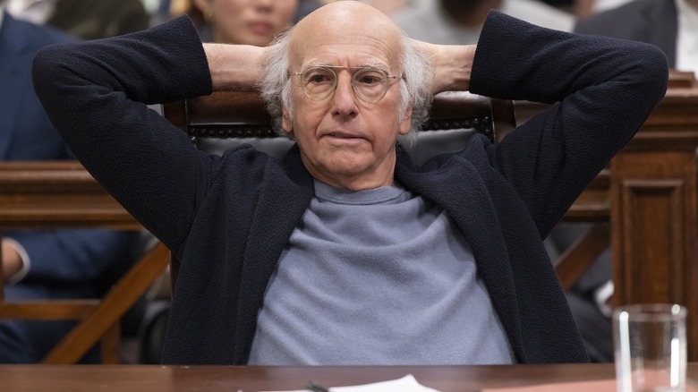 Larry in a courtroom on Curb Your Enthusiasm