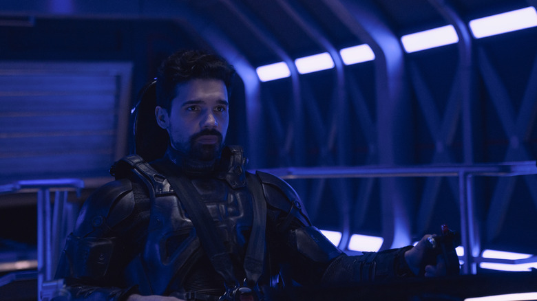 James Holden piloting a ship on The Expanse