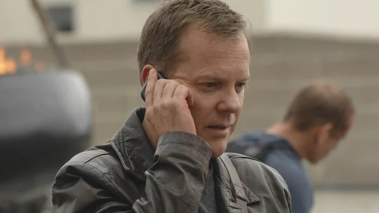 Jack Bauer speaking on the phone on 24