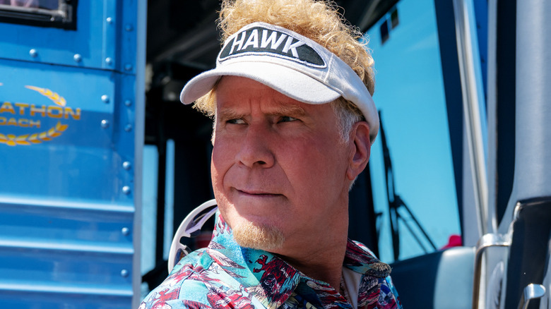 Lonnie Hawkins stepping out of his bus on The Hawk
