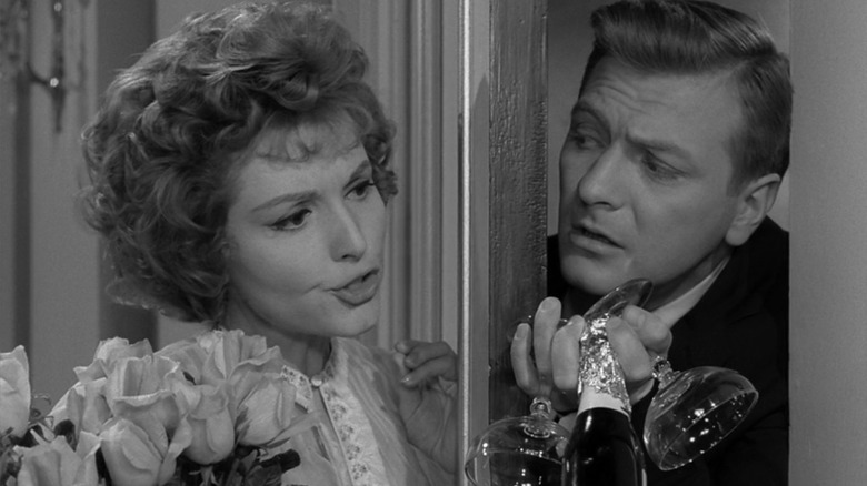 Roger arriving at Leila's door on The Twilight Zone