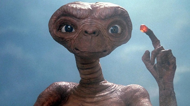 E.T. with a glowing finger in E.T. the Extra-Terrestrial (1982)