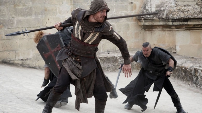 Aguilar de Nerha fighting baddies in "Assassin's Creed"