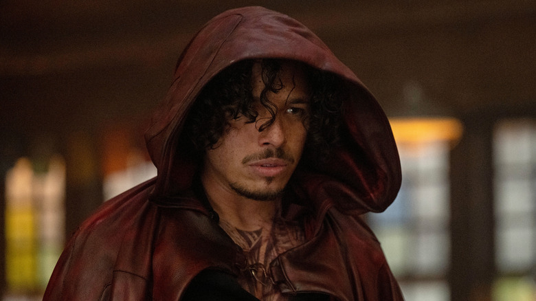 Parker Robbins wearing his hood in "Ironheart" (2025)