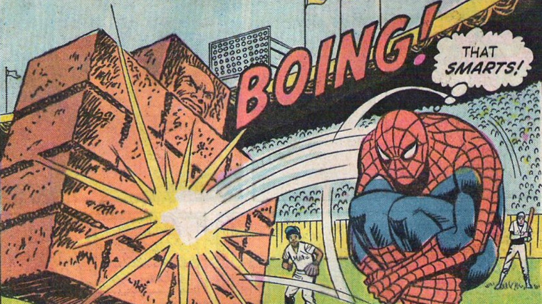 Spider-Man bounces off the Wall in Spidey Super Stories #8