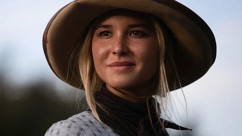 Elsa Dutton smiling on "1883" (2021-2022)