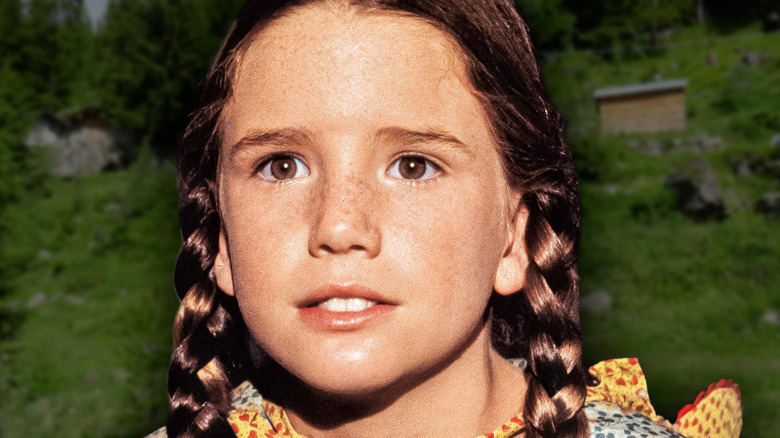 A customized image featuring Laura Ingalls (Melissa Gilbert) on 