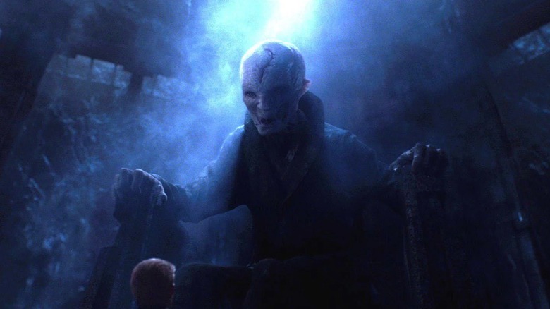 Supreme Leader Snoke talking to his subordinates in Star Wars: The Force Awakens (2015)