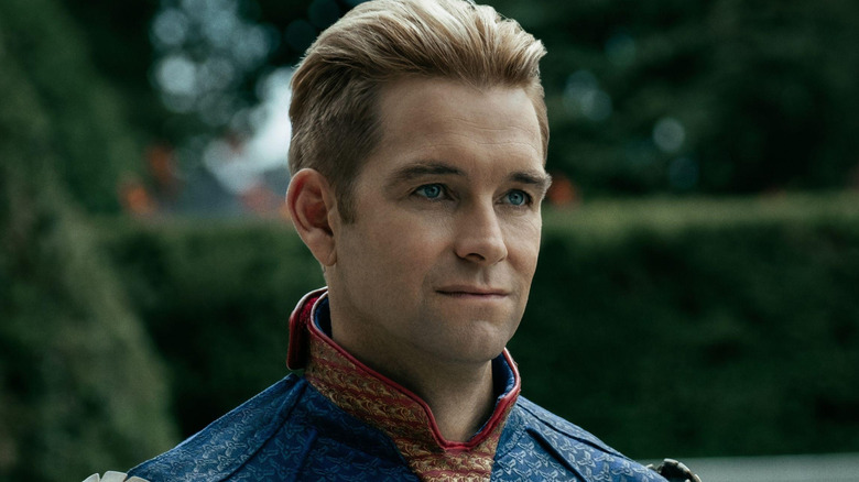 Homelander looking slightly disgusted in 