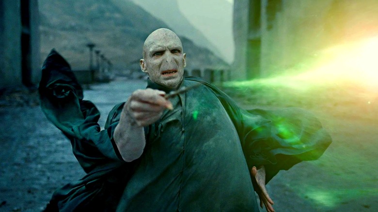 Lord Voldemort using wand in 
