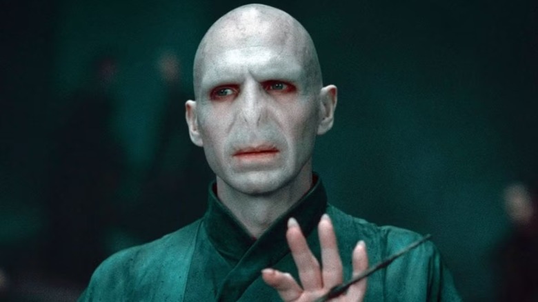 Voldemort frowning in "Harry Potter."