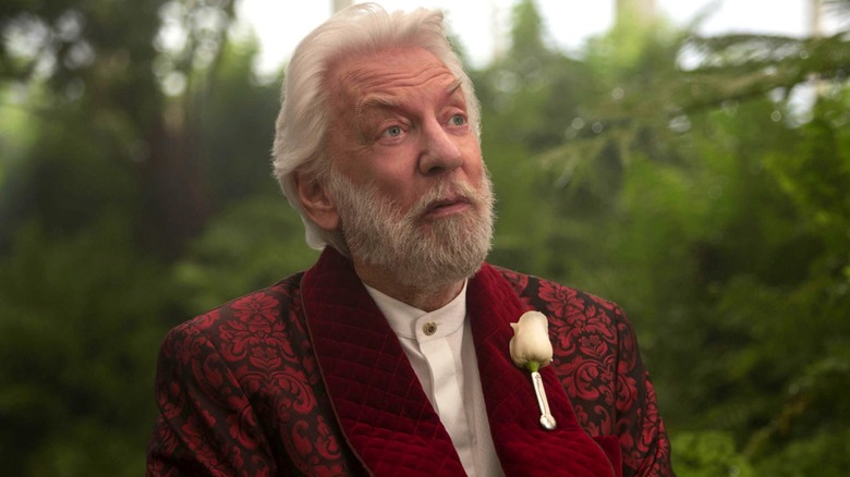 President Snow frowning in 