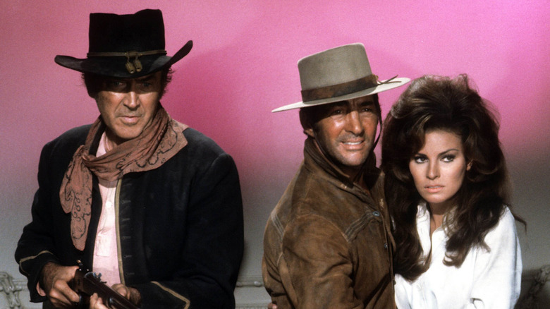 Mace, Dee, and Maria prepping to defend themselves in Bandolero! (1968)