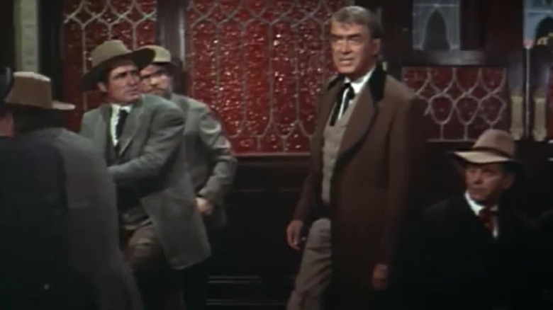 John O'Halan bursting into his brothel in The Cheyenne Social Club (1970)
