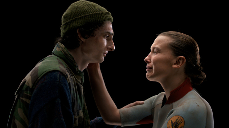 Mike and El cry it out in El's mindscape in "Stranger Things"