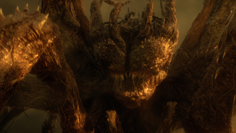 The Mind Flayer growls in "Stranger things"