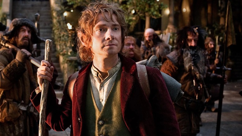 Bilbo Baggins ready for an adventure in The Hobbit: An Unexpected Journey (2012)