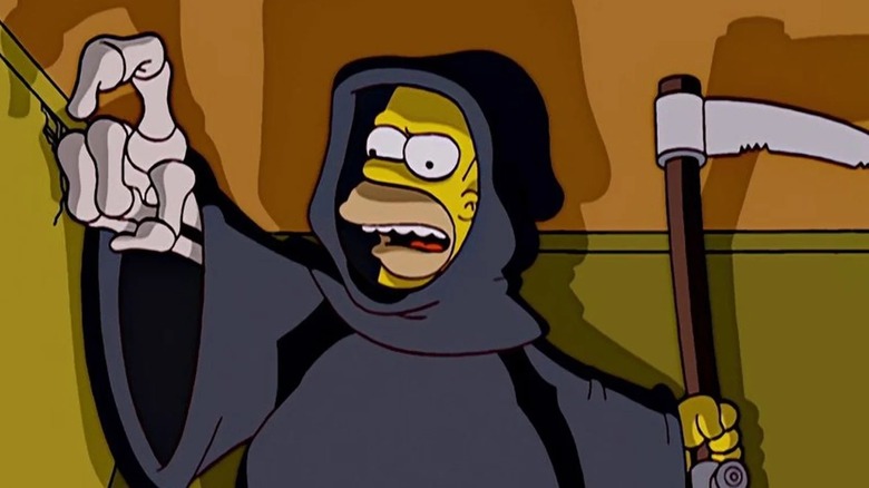 Homer as The Grim Reaper claiming a soul in Treehouse of Horror XIV (2003)