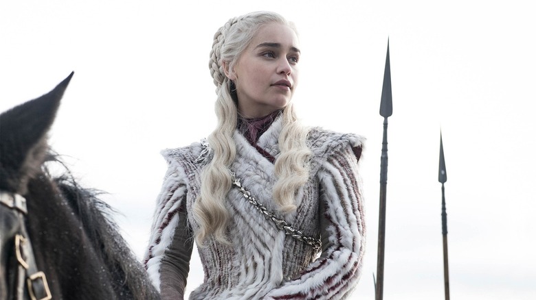 Daenerys on horseback on Game of Thrones