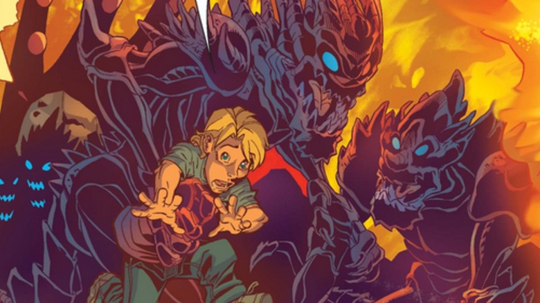 Demons holding Franklin Richards in Hell