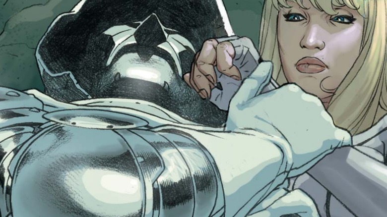 All-Father Doom holding Susan von Doom