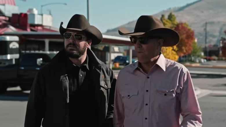 Rip Wheeler and John Dutton wearing sunglasses on Yellowstone