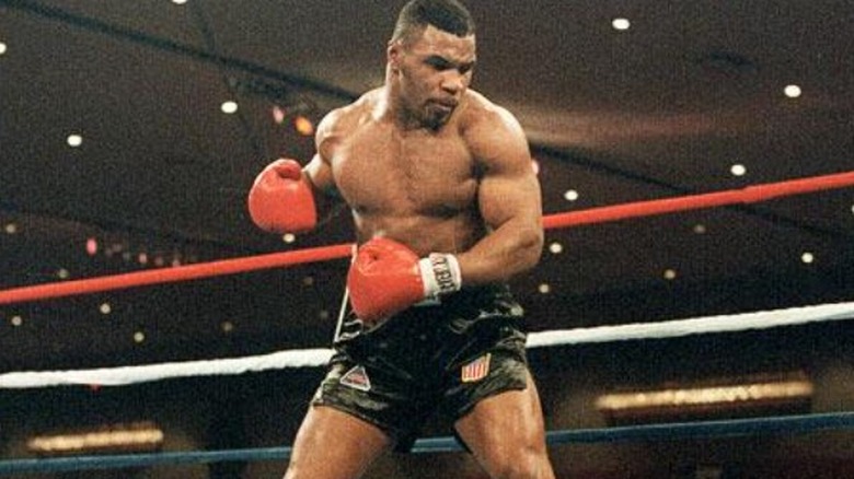 Tyson knocking down an opponent
