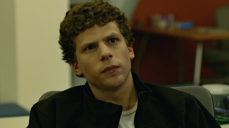 Jesse Eisenberg smirking