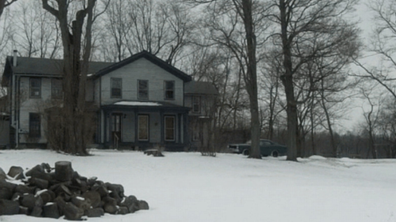 house in the snow